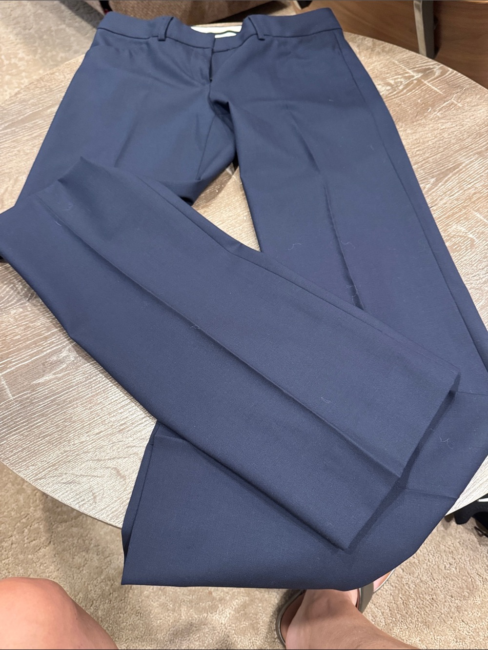 Theory Women's Navy Straight-Leg Trousers
